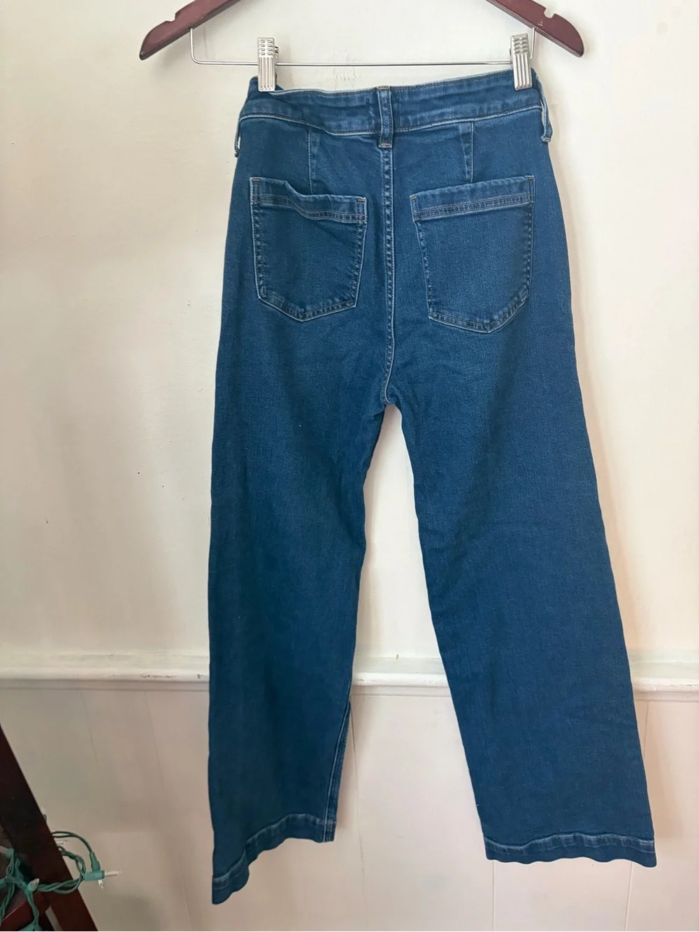 J. Crew High-Rise Trouser Flare Denim Jeans Size 25 Dark Wash